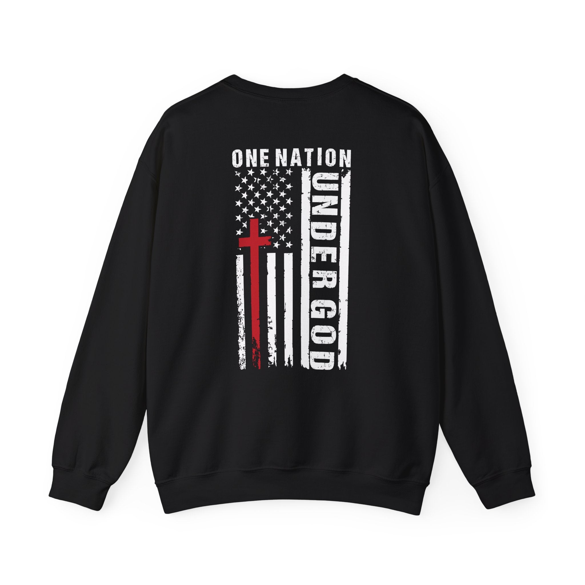 Christian Sweatshirt - One nation under God, Cozy Bible Verse Apparel for Faith