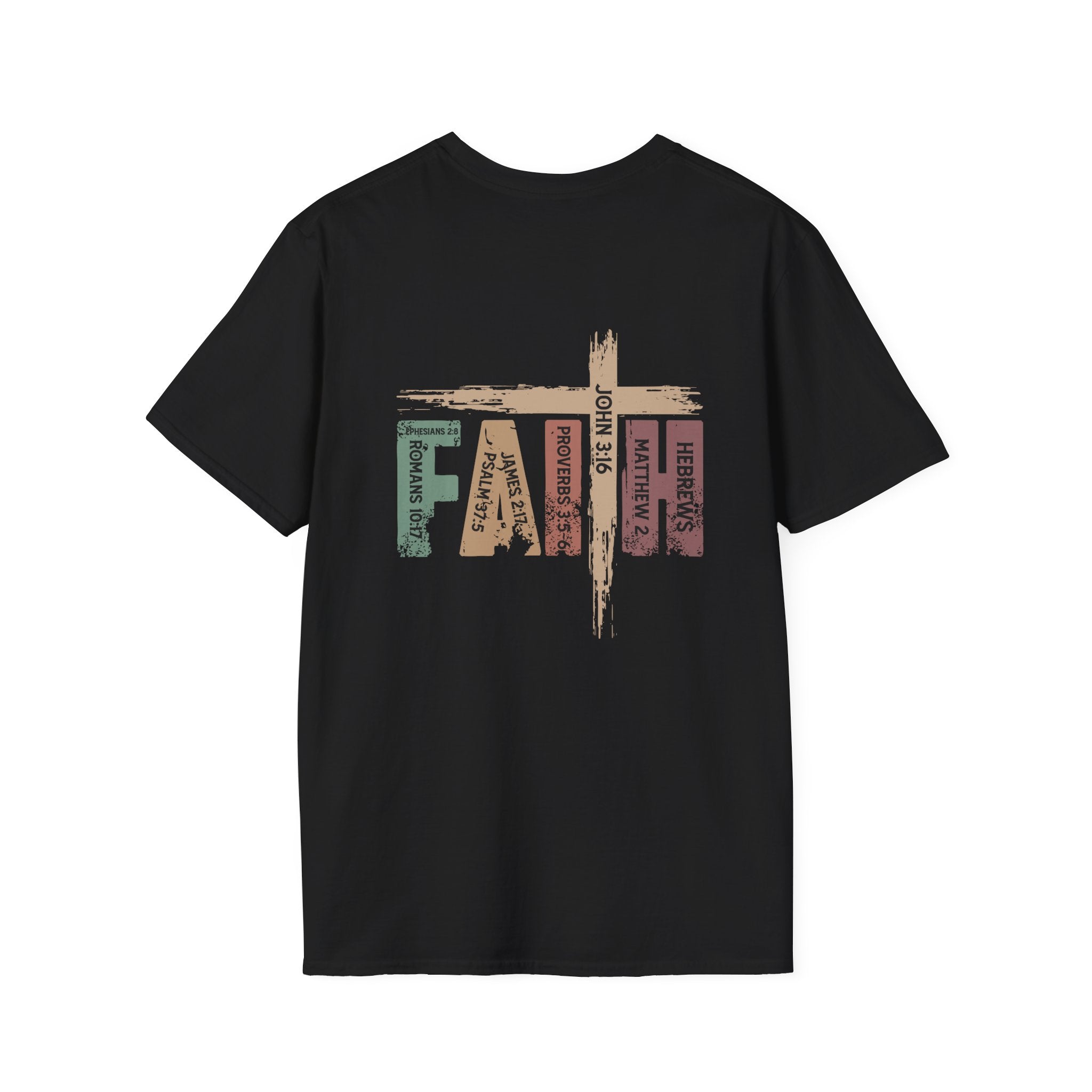 Christian T-shirt: Faith Scripture, Retro Design, Christian Apparel, Faith Based