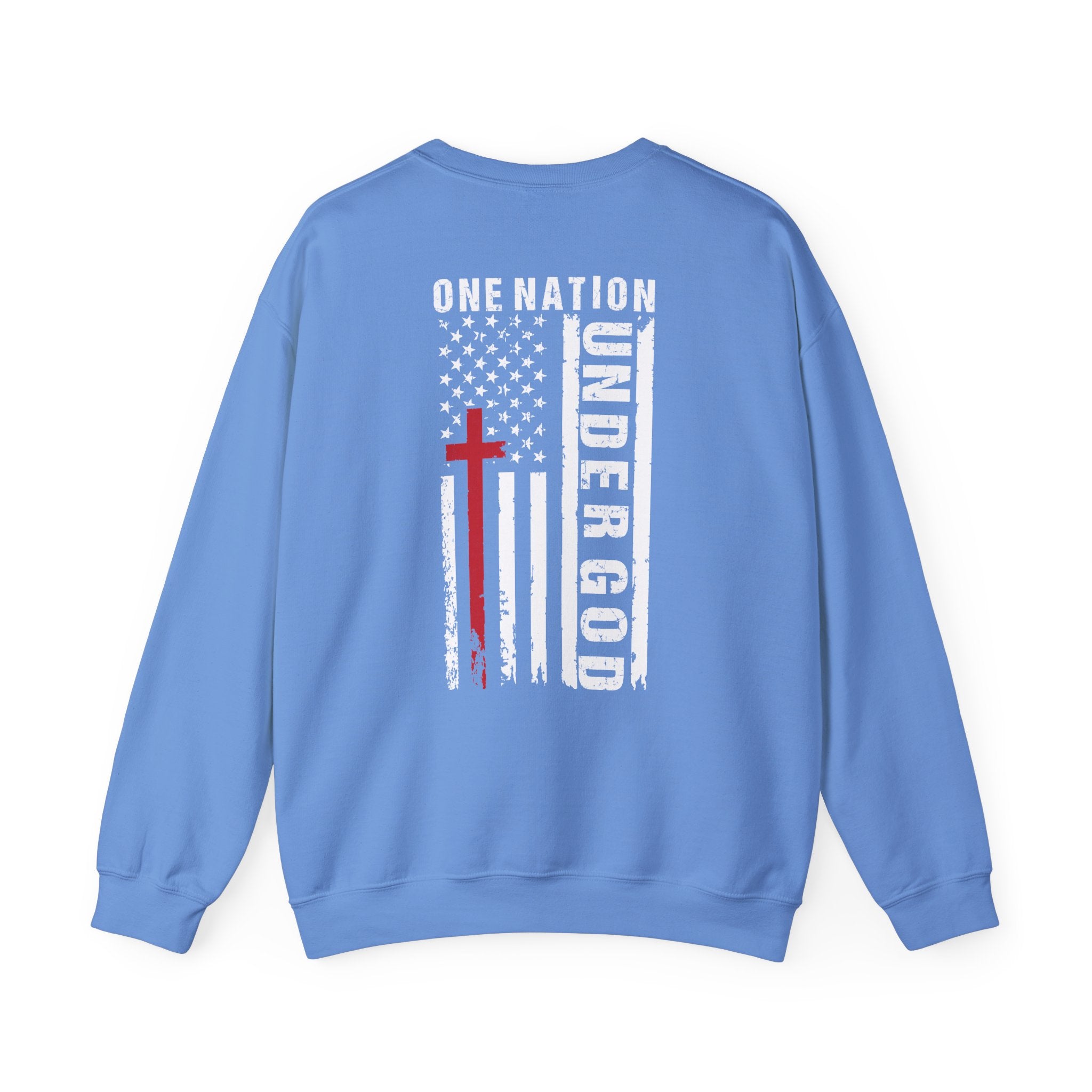 Christian Sweatshirt - One nation under God, Cozy Bible Verse Apparel for Faith