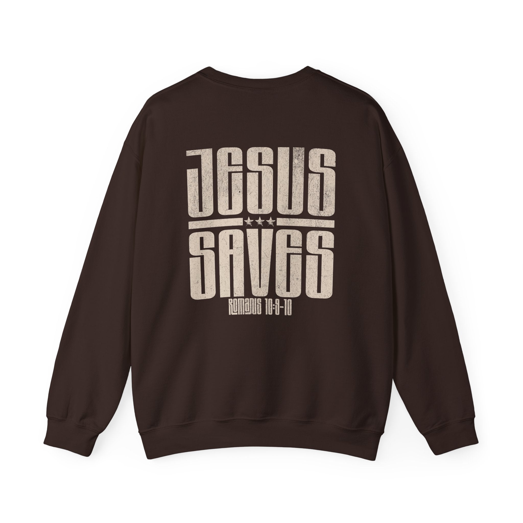 Christian Sweatshirt - Jesus Saves, Cozy Bible Verse Apparel for Faith