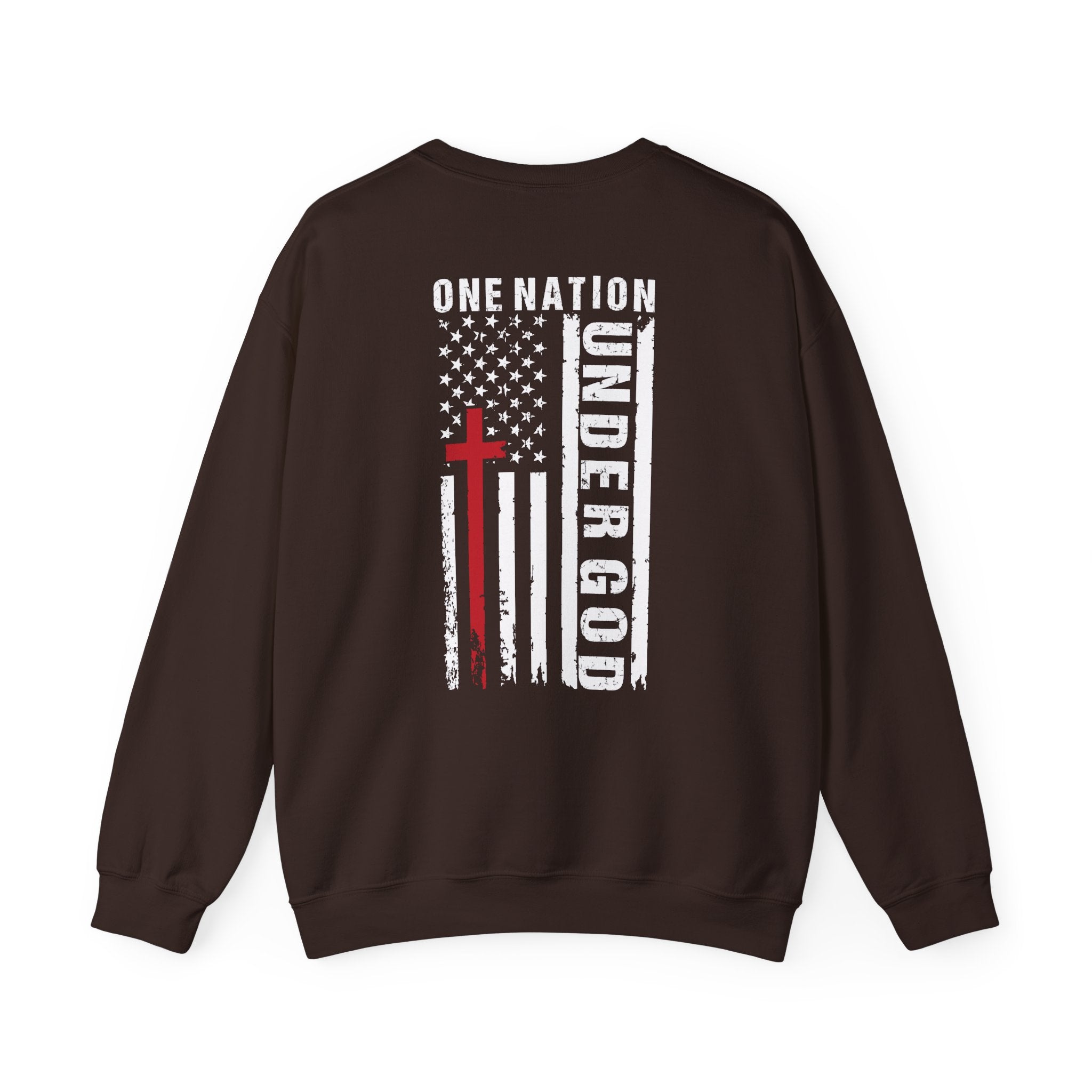 Christian Sweatshirt - One nation under God, Cozy Bible Verse Apparel for Faith