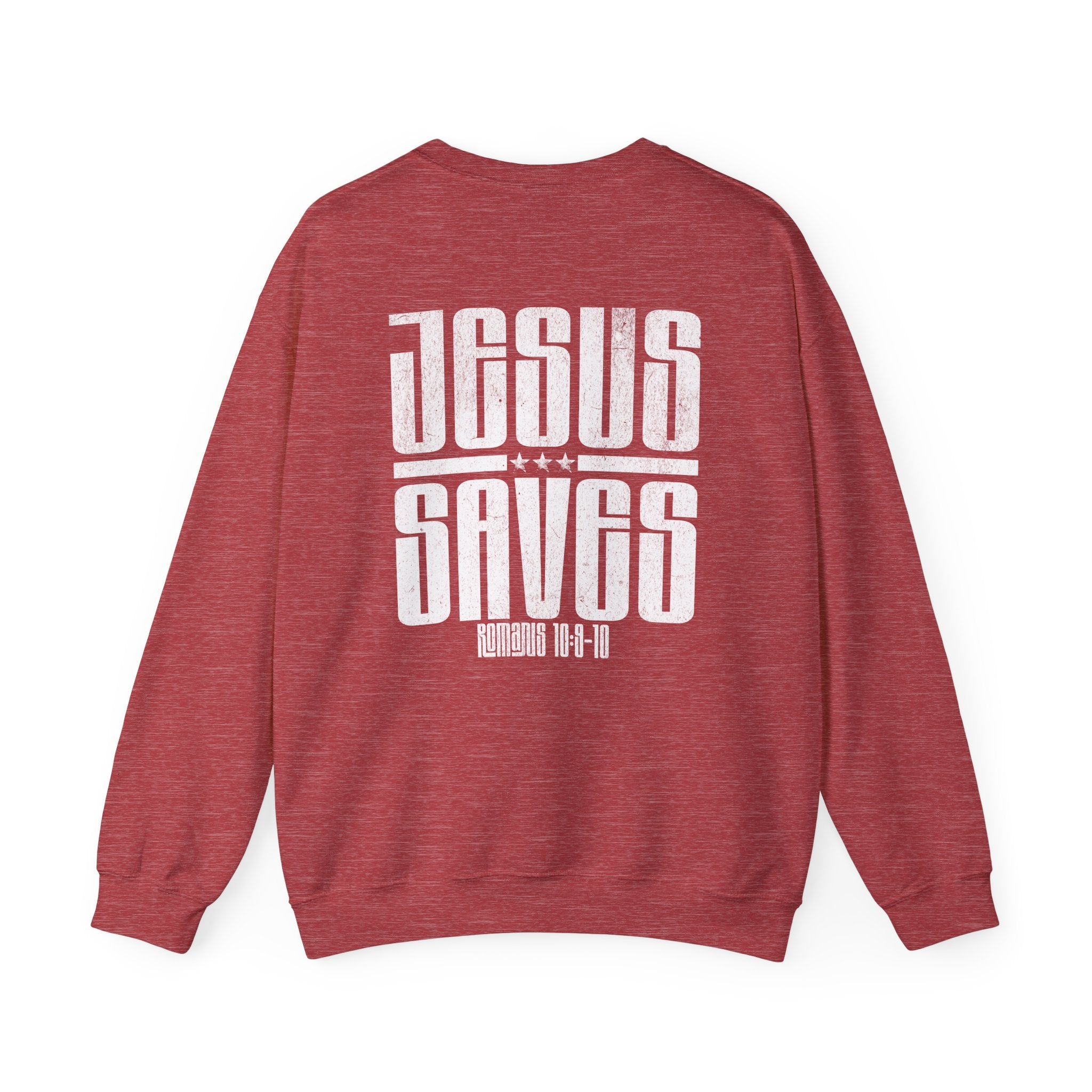 Christian Sweatshirt - Jesus Saves, Cozy Bible Verse Apparel for Faith