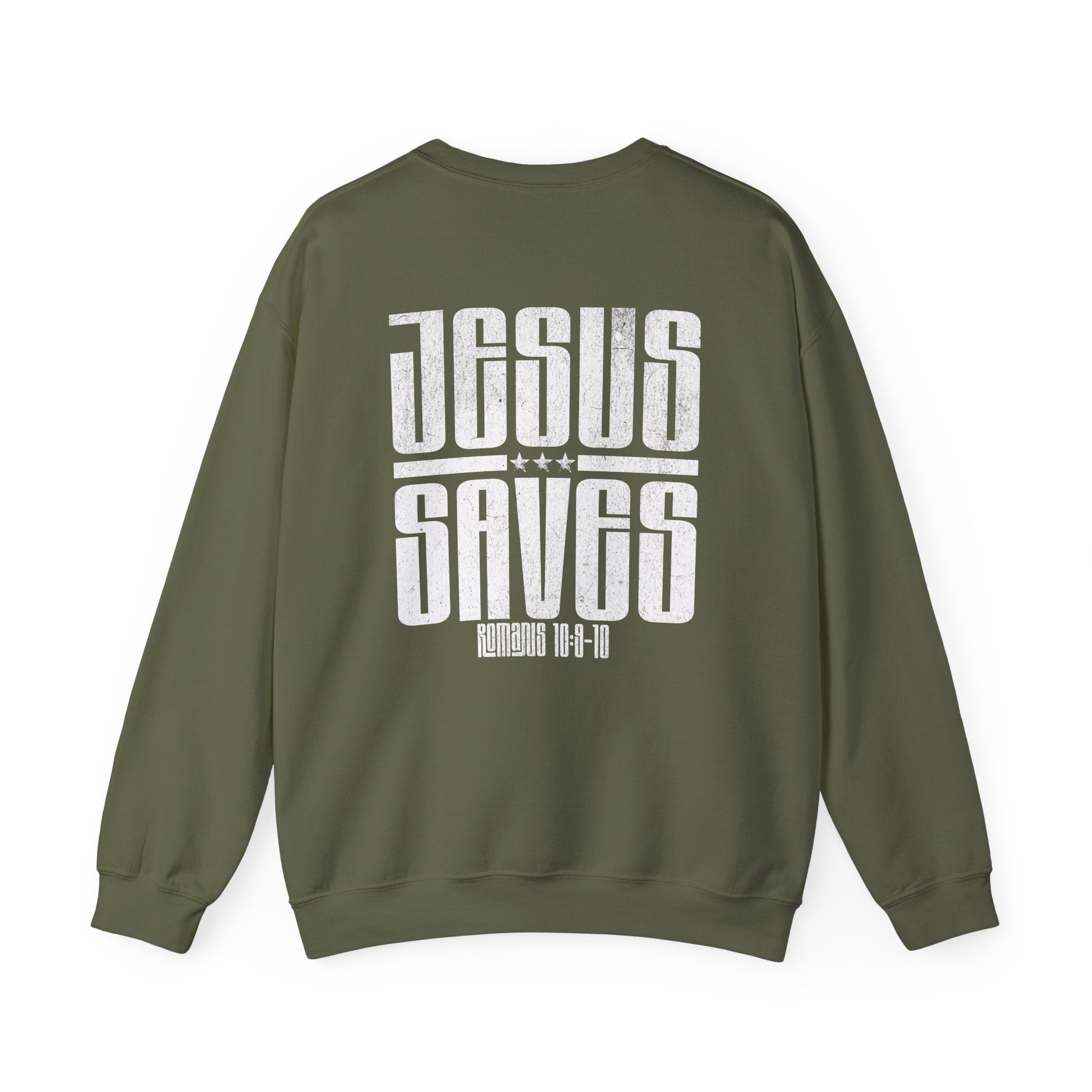 Christian Sweatshirt - Jesus Saves, Cozy Bible Verse Apparel for Faith