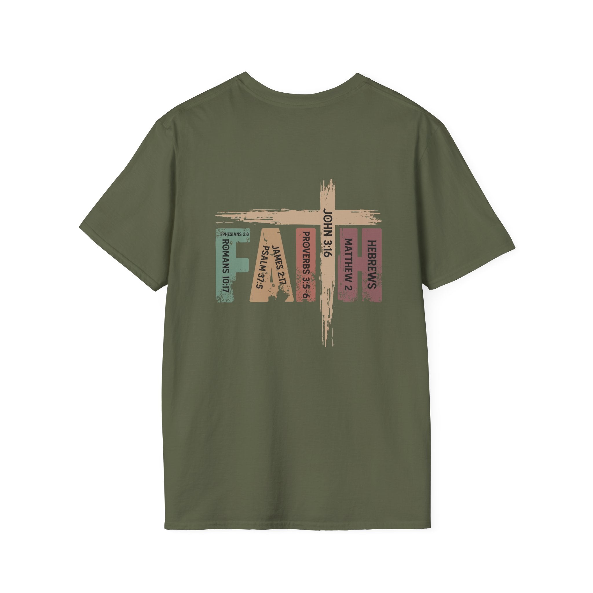 Christian T-shirt: Faith Scripture, Retro Design, Christian Apparel, Faith Based