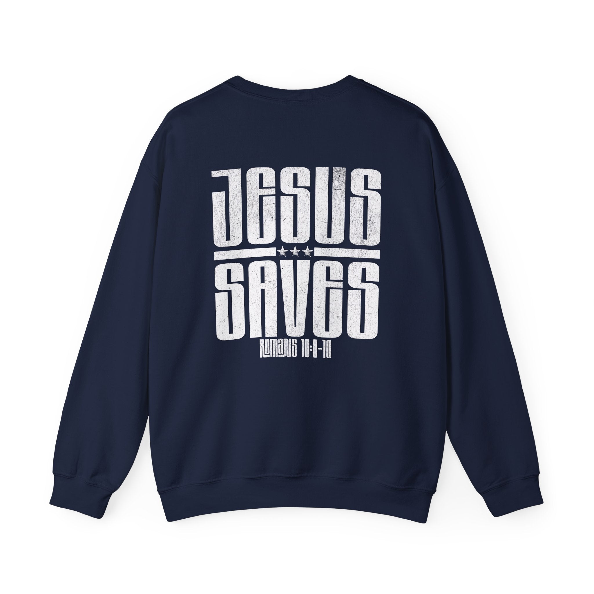 Christian Sweatshirt - Jesus Saves, Cozy Bible Verse Apparel for Faith