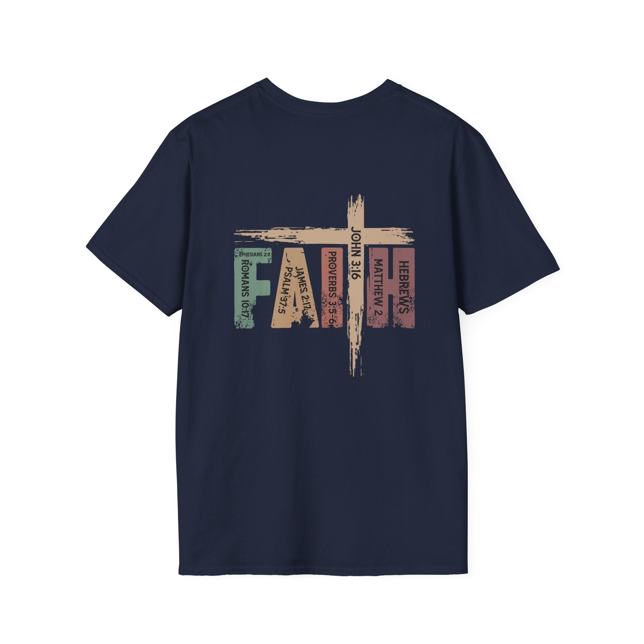 Christian T-shirt: Faith Scripture, Retro Design, Christian Apparel, Faith Based