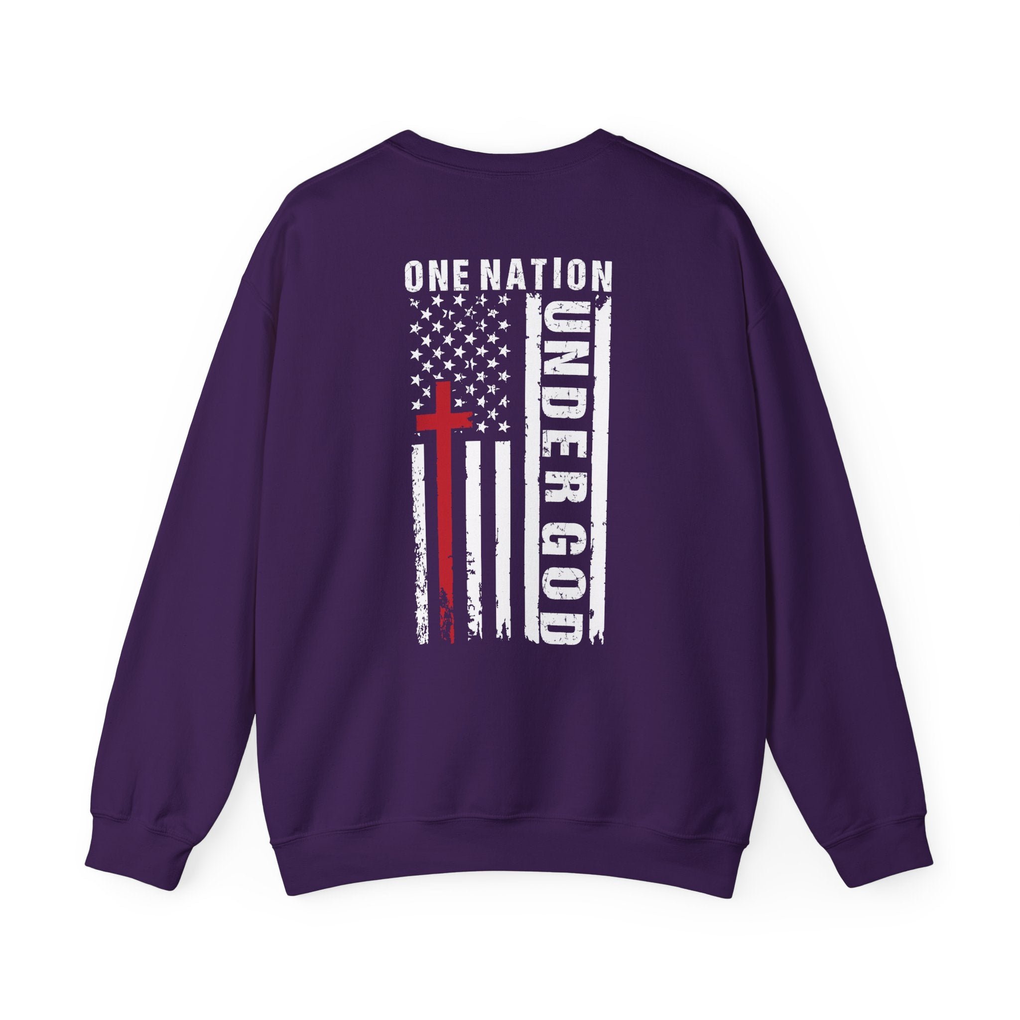 Christian Sweatshirt - One nation under God, Cozy Bible Verse Apparel for Faith