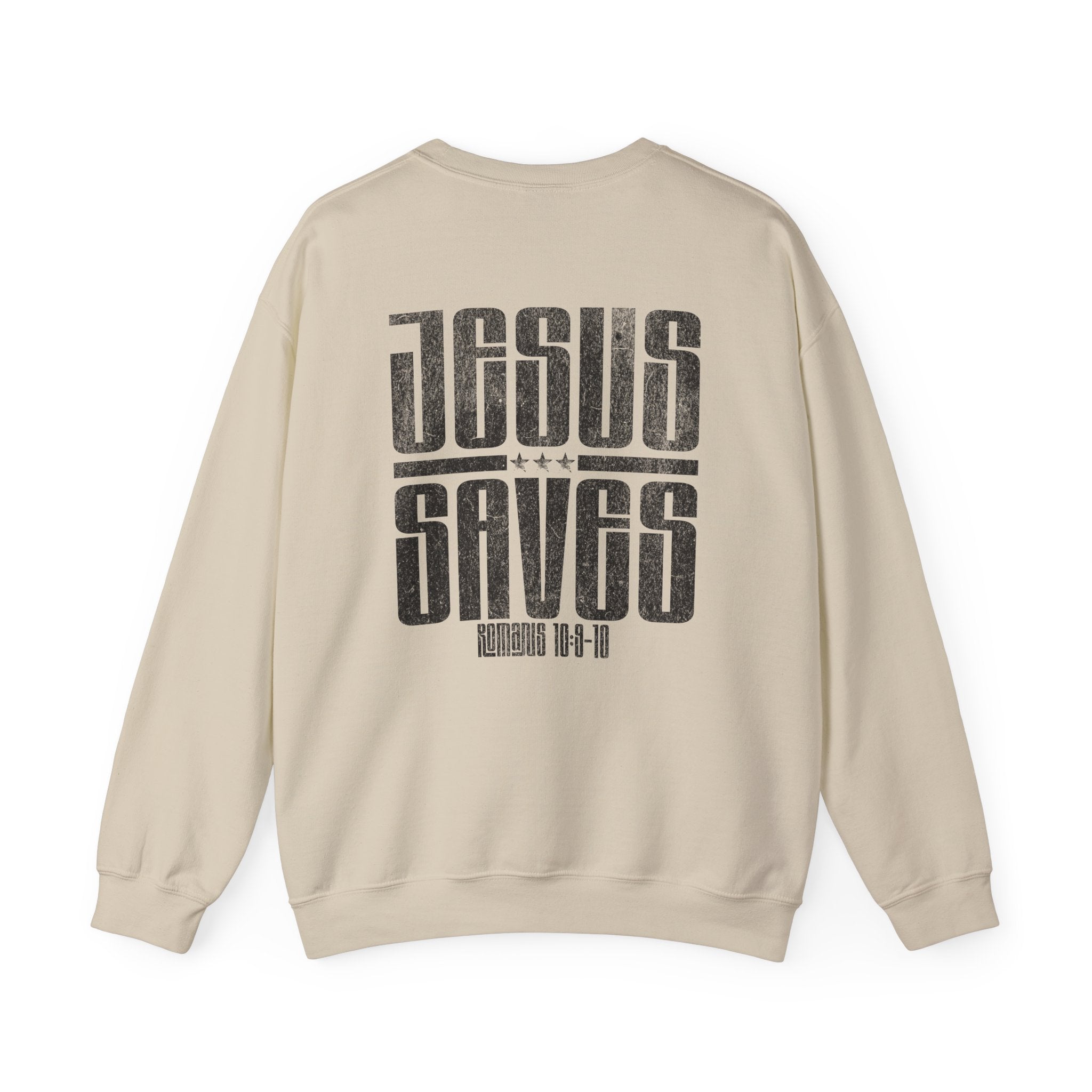 Christian Sweatshirt - Jesus Saves, Cozy Bible Verse Apparel for Faith
