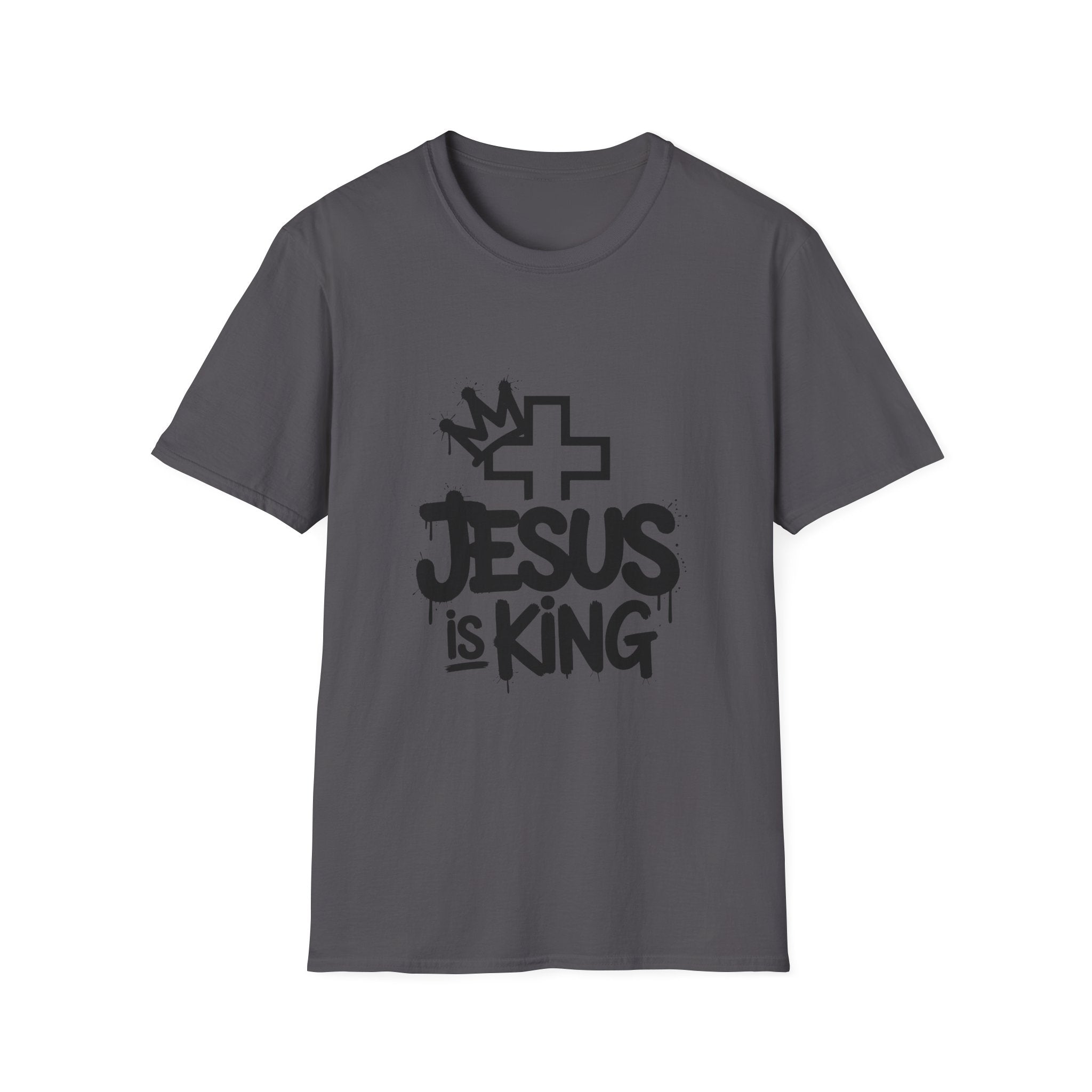 Christian T-shirt: Jesus is King Illustrated Design, Christian Apparel, Faith Based