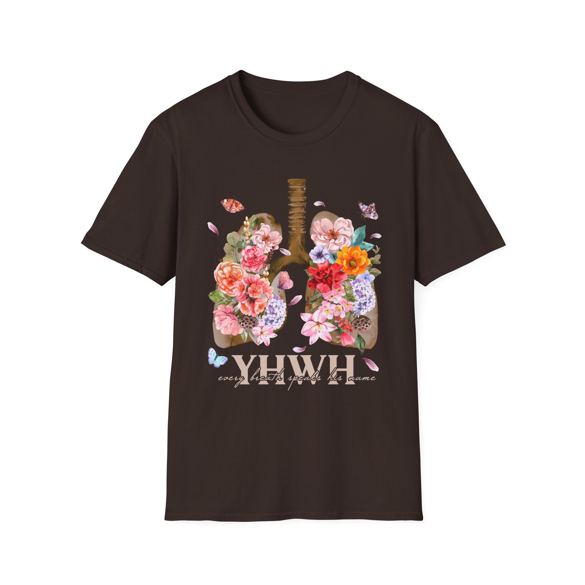 Christian T-Shirt: YHWH lungs, Faith-Based Apparel