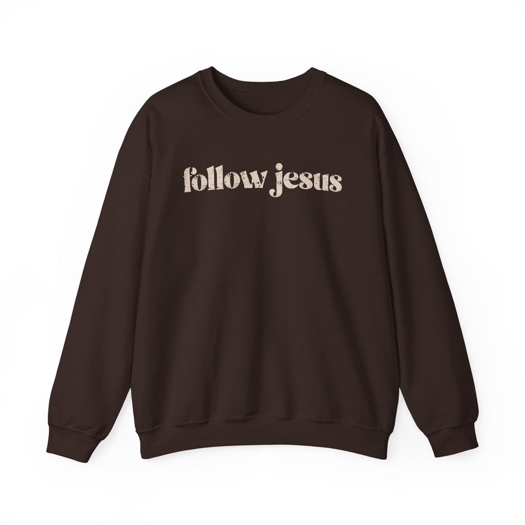 Christian Sweatshirt - Follow Jesus, Cozy Bible Verse Apparel for Faith