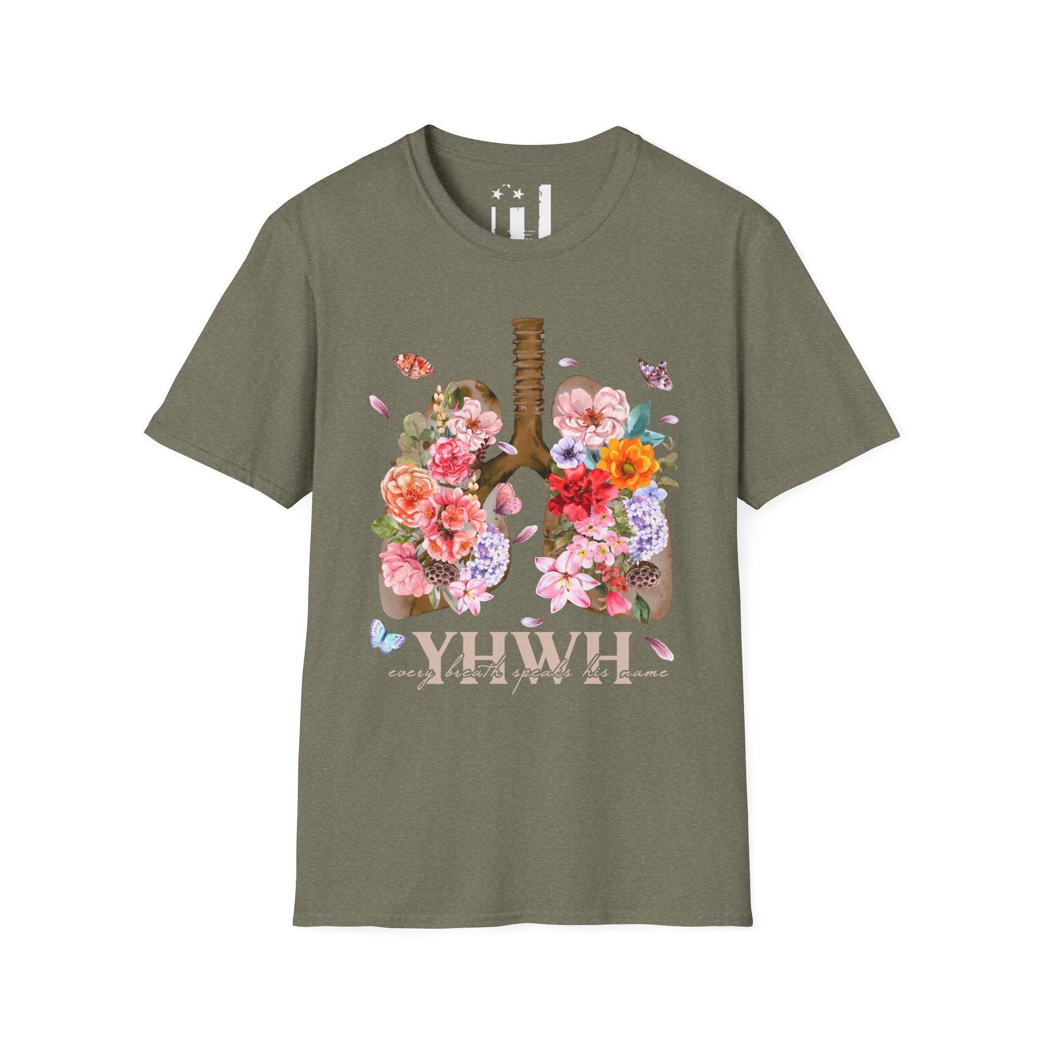 Christian T-Shirt: YHWH lungs, Faith-Based Apparel