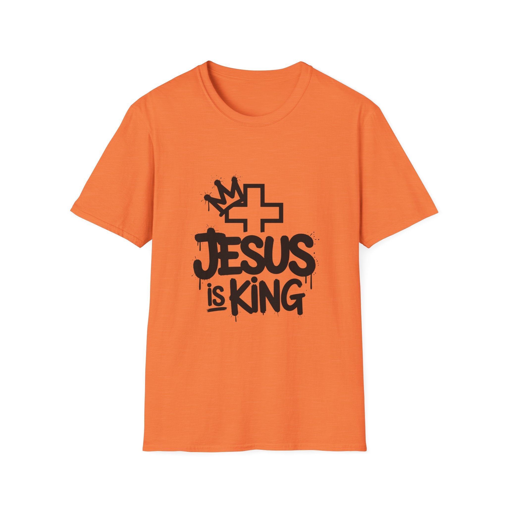 Christian T-shirt: Jesus is King Illustrated Design, Christian Apparel, Faith Based