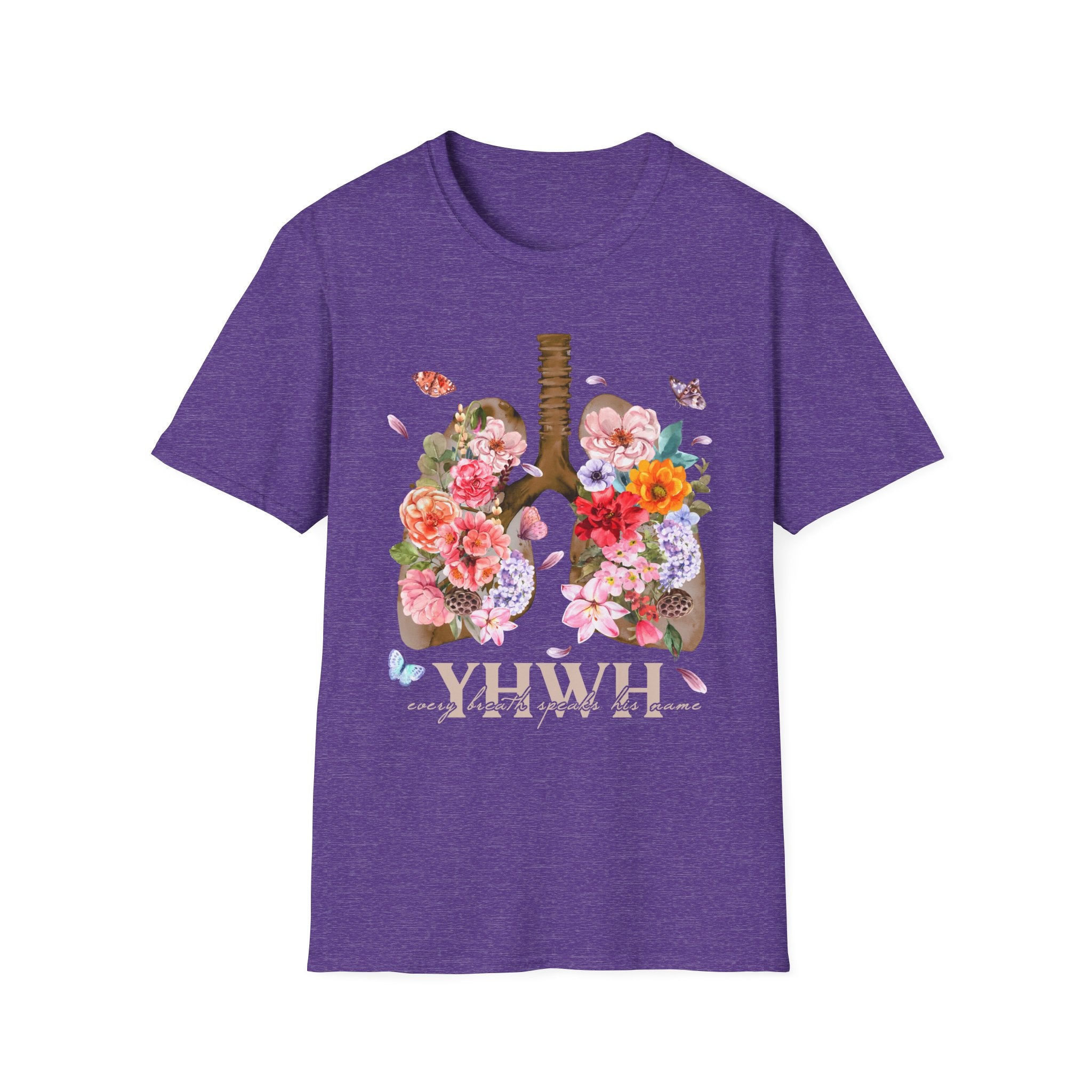 Christian T-Shirt: YHWH lungs, Faith-Based Apparel