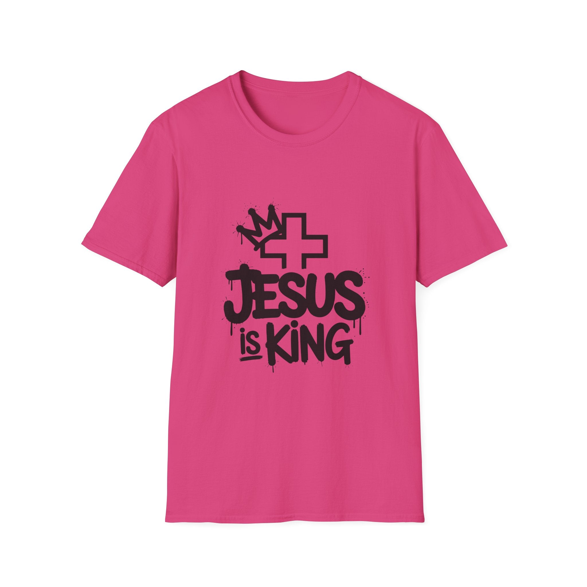 Christian T-shirt: Jesus is King Illustrated Design, Christian Apparel, Faith Based
