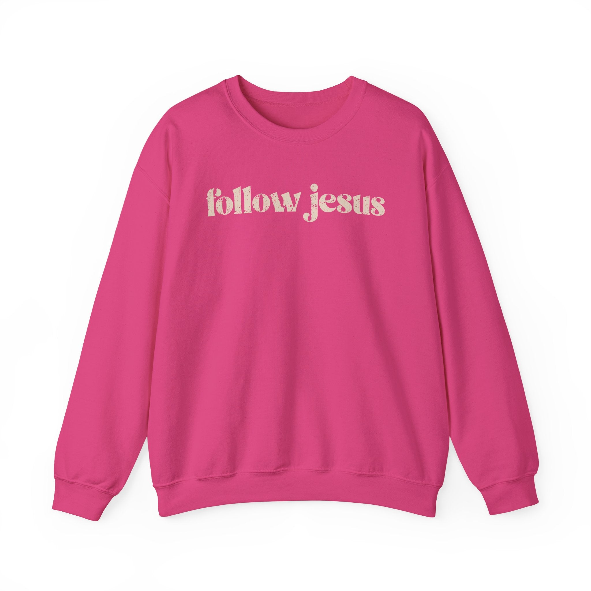 Christian Sweatshirt - Follow Jesus, Cozy Bible Verse Apparel for Faith