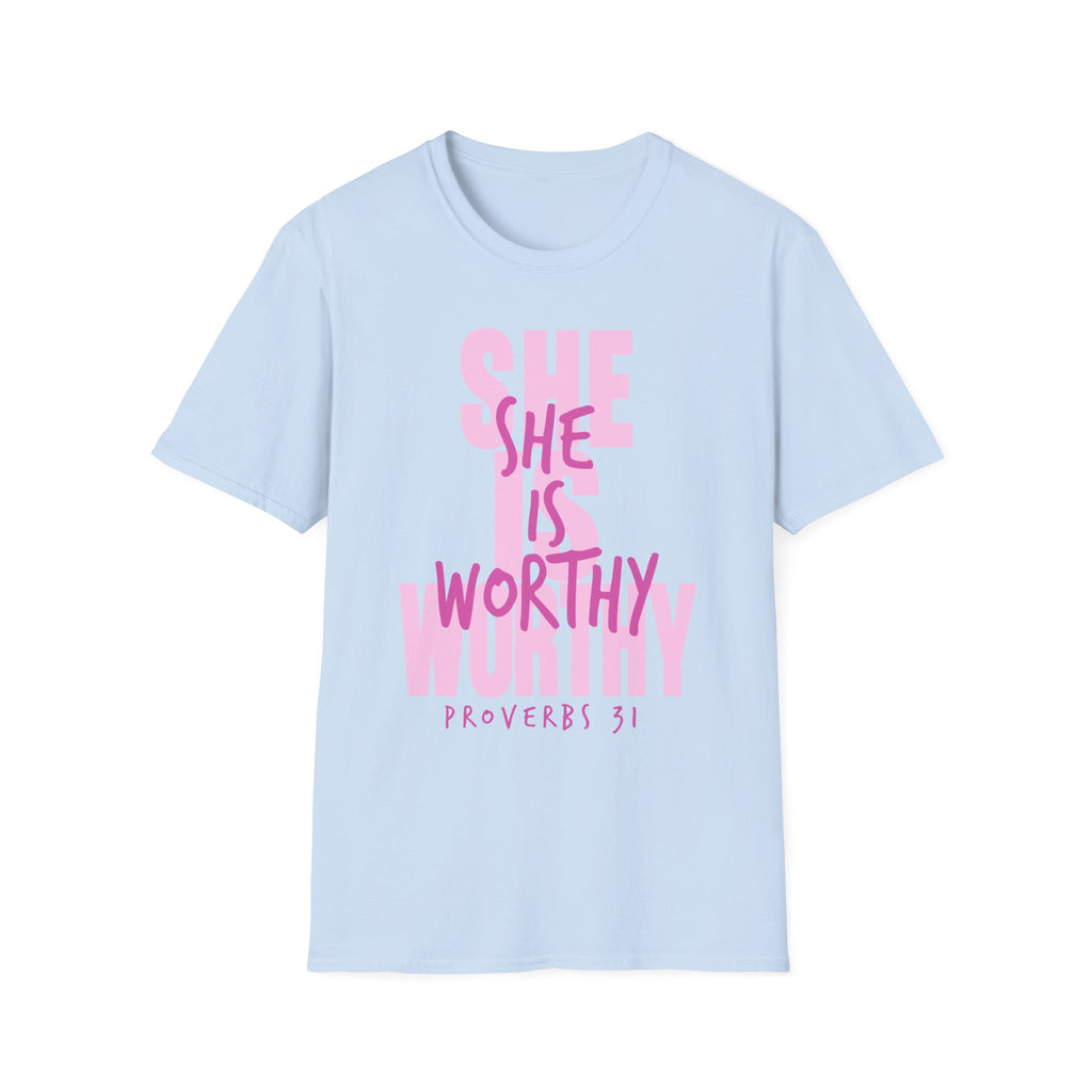 Christian T-shirt: She Is Worthy, Christian Apparel, Faith Based