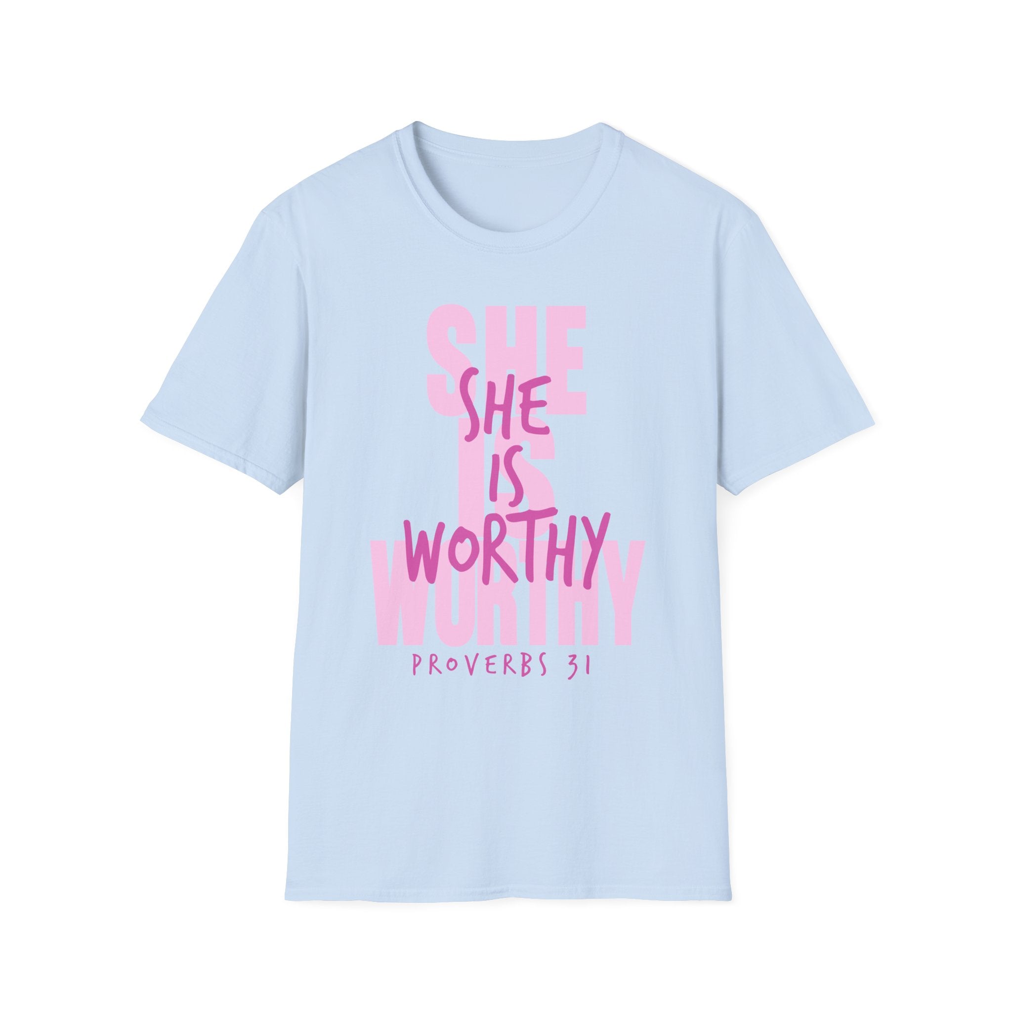 Christian T-shirt: She Is Worthy, Christian Apparel, Faith Based