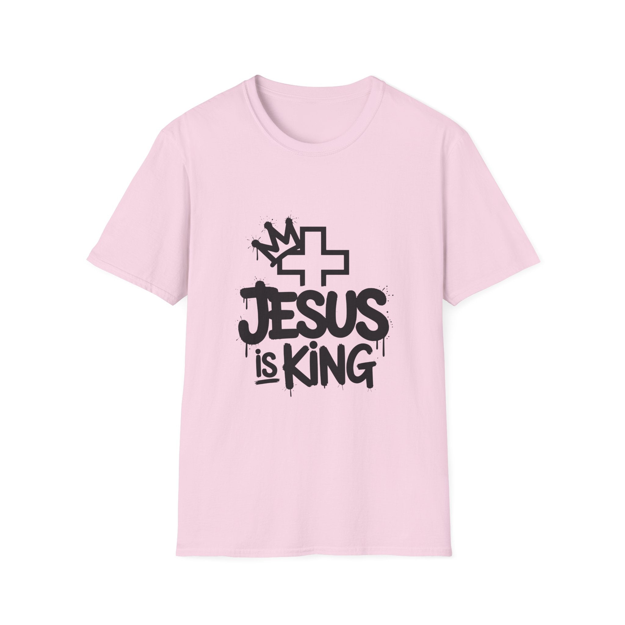 Christian T-shirt: Jesus is King Illustrated Design, Christian Apparel, Faith Based