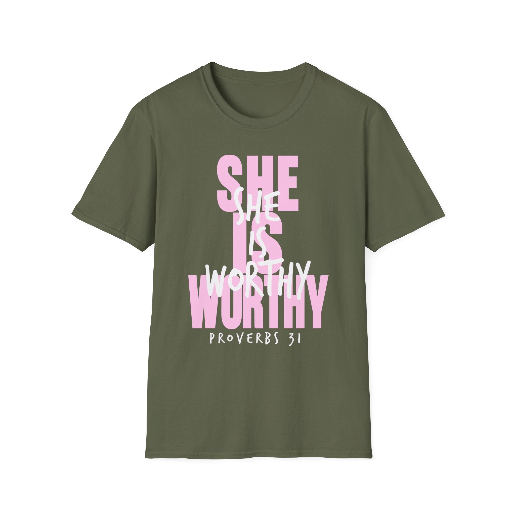 Christian T-shirt: She Is Worthy, Christian Apparel, Faith Based