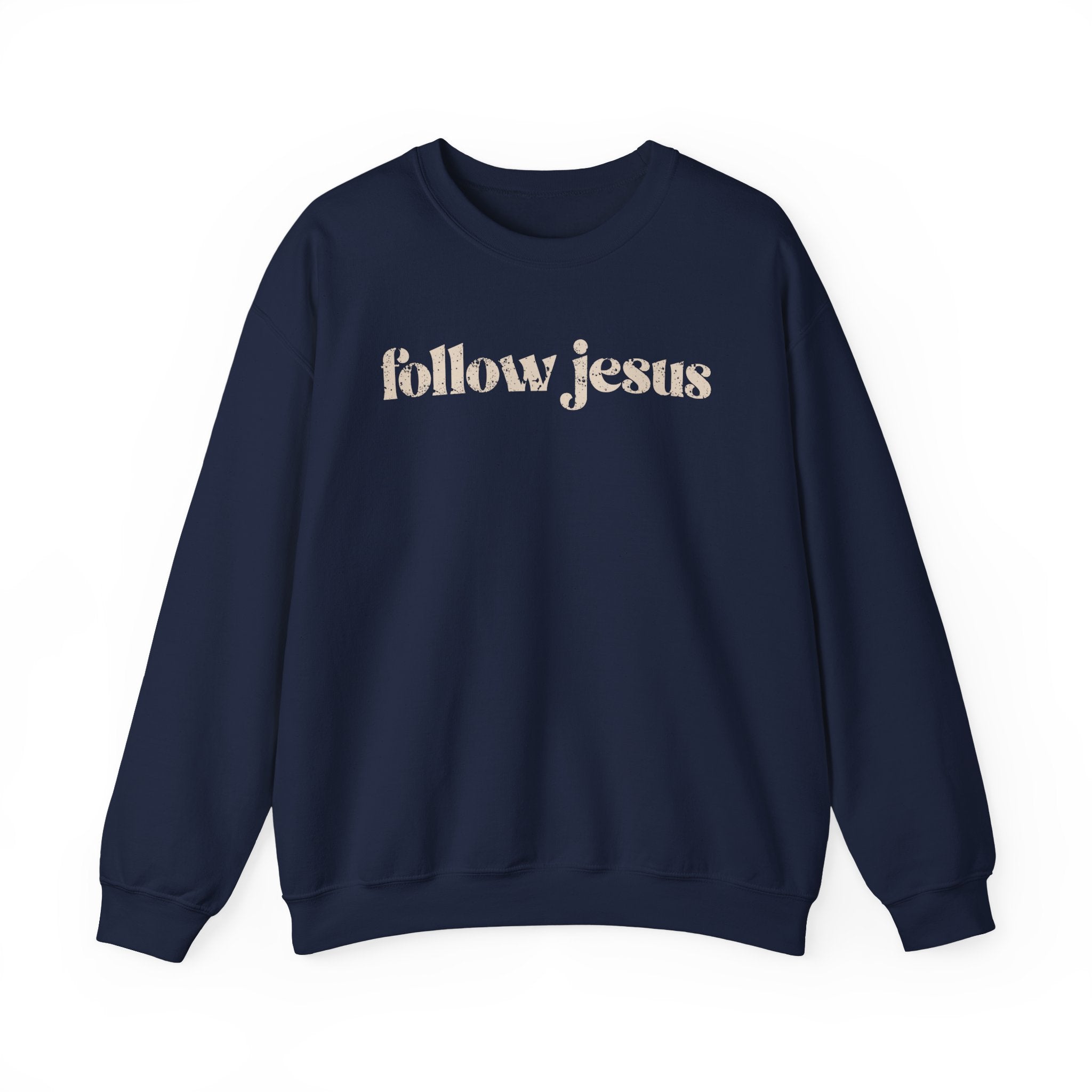 Christian Sweatshirt - Follow Jesus, Cozy Bible Verse Apparel for Faith