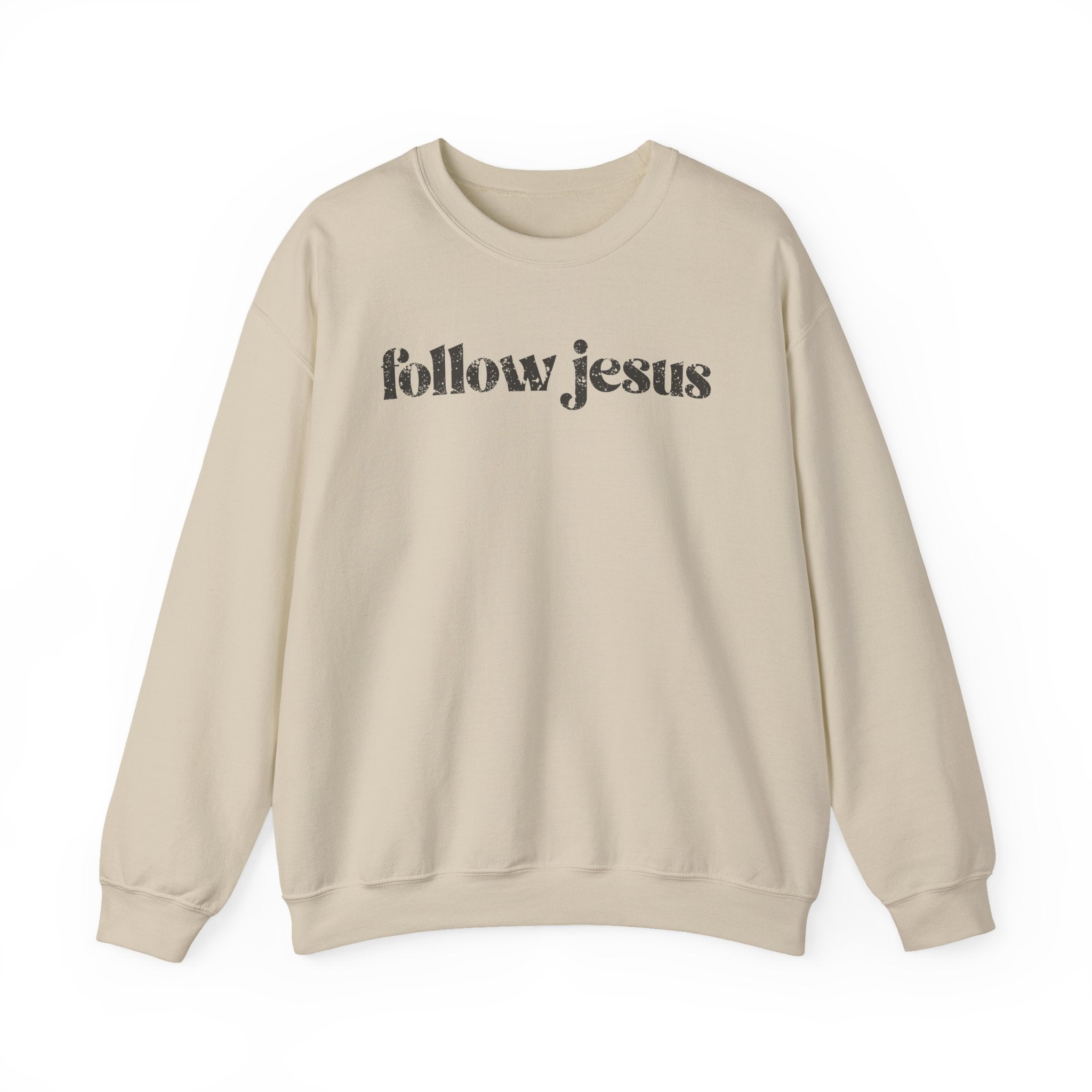 Christian Sweatshirt - Follow Jesus, Cozy Bible Verse Apparel for Faith