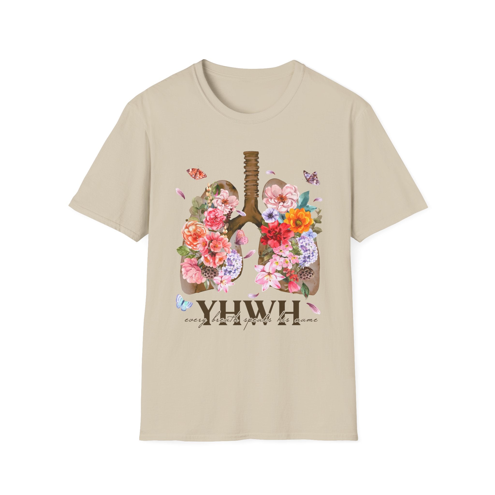 Christian T-Shirt: YHWH lungs, Faith-Based Apparel