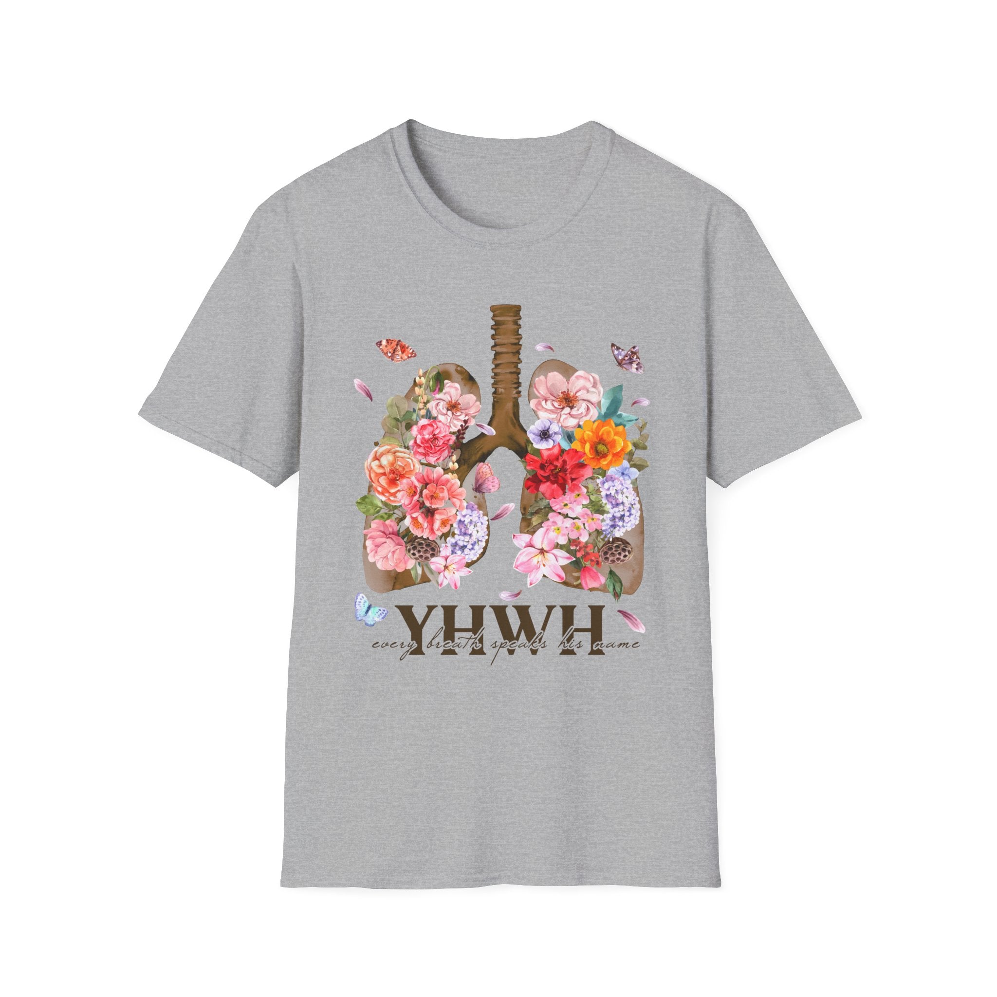 Christian T-Shirt: YHWH lungs, Faith-Based Apparel