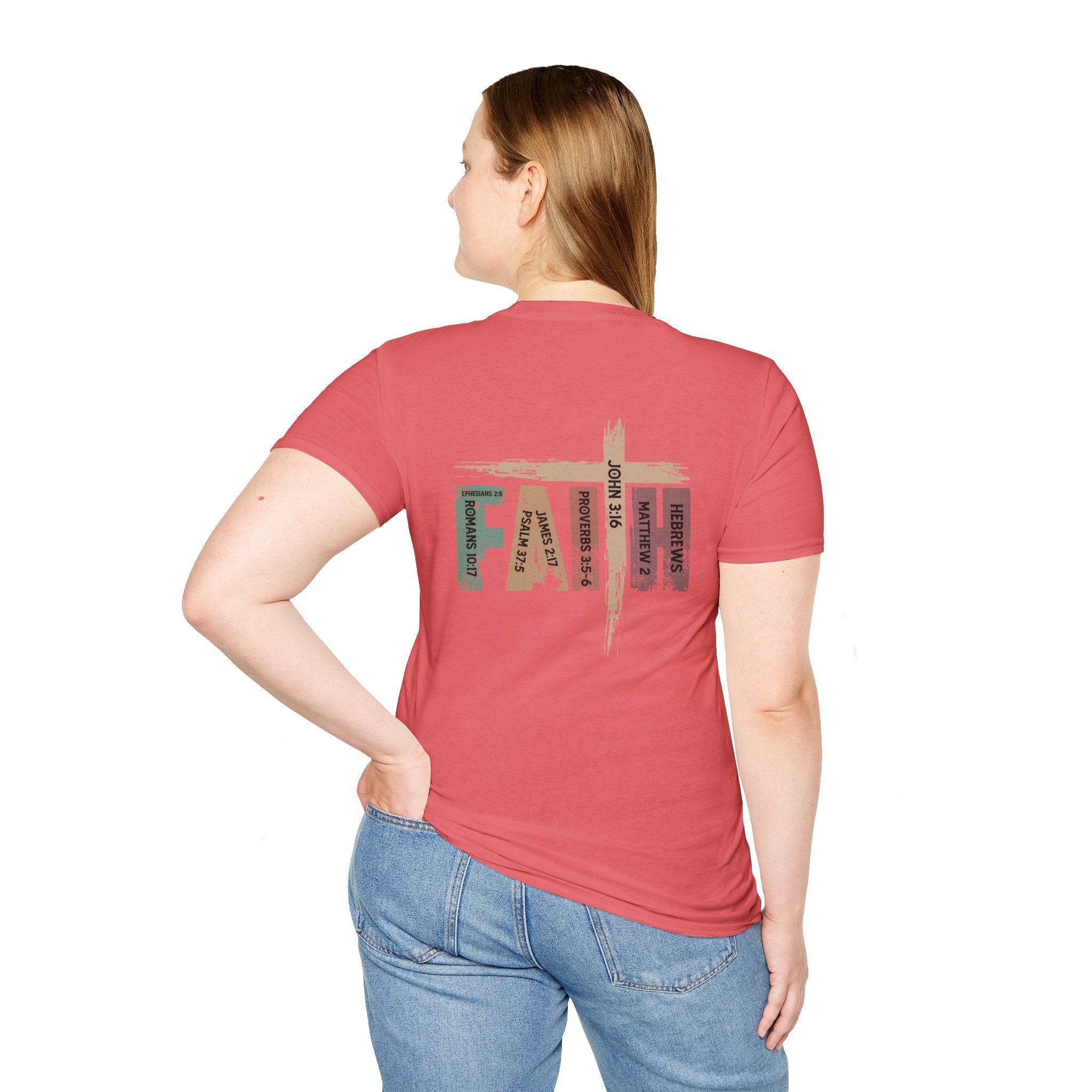 Christian T-shirt: Faith Scripture, Retro Design, Christian Apparel, Faith Based