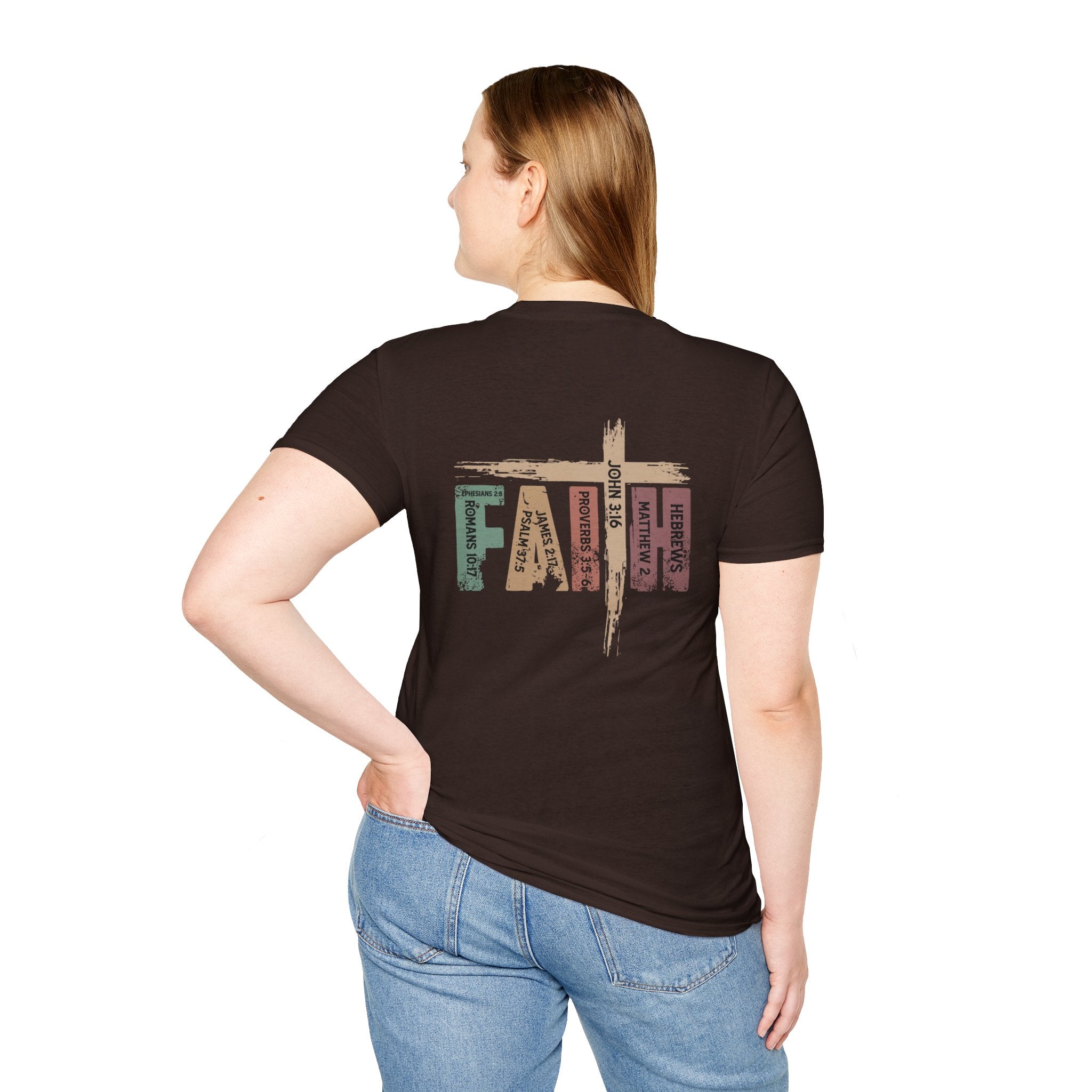 Christian T-shirt: Faith Scripture, Retro Design, Christian Apparel, Faith Based