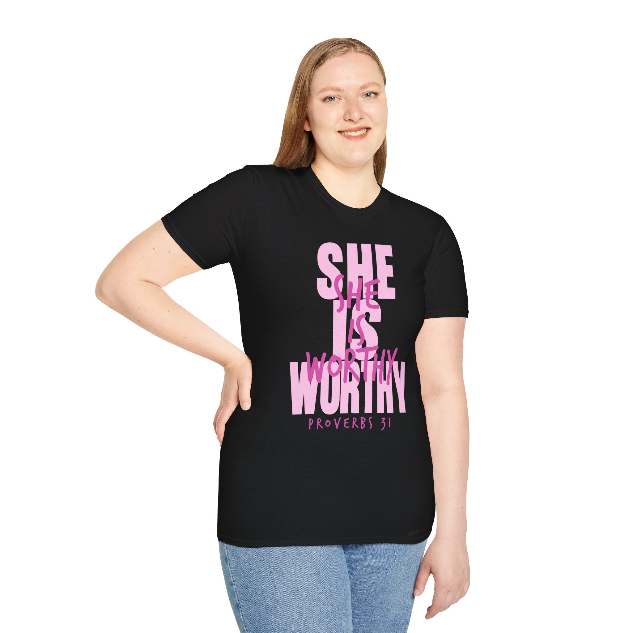Christian T-shirt: She Is Worthy, Christian Apparel, Faith Based