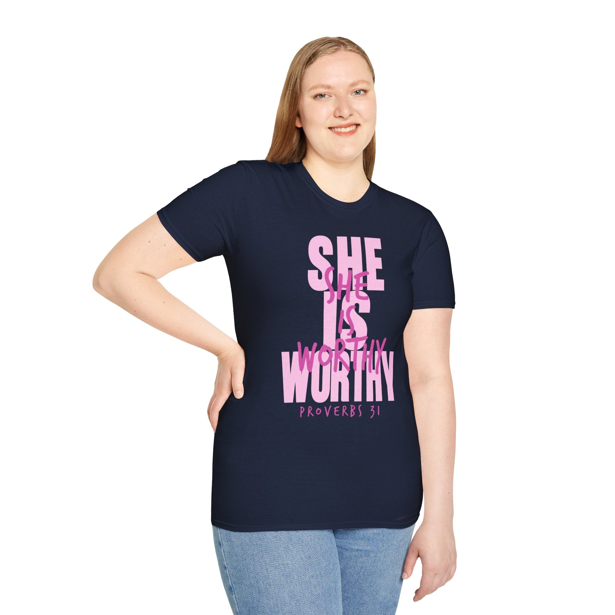 Christian T-shirt: She Is Worthy, Christian Apparel, Faith Based