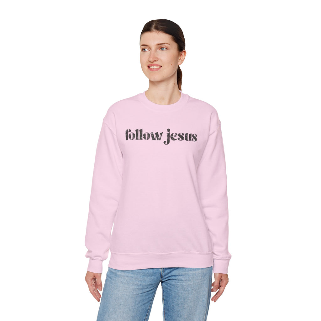 Christian Sweatshirt - Follow Jesus, Cozy Bible Verse Apparel for Faith